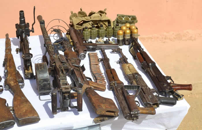 Army recovers arms cache