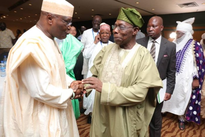 Atiku with Obasanjo in Abuja
