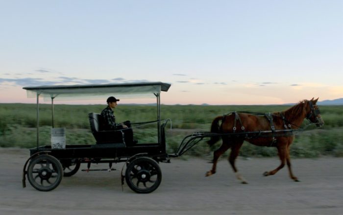 Mennonites use horse-drawn carriage for transportation in the age of cars