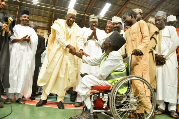 Governor Abdullahi Ganduje meets a Kano disadvantaged. Governor says he has spent N134m to empower petty traders