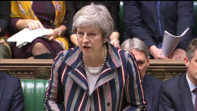 Theresa May explains the Brexit deal in UK Parliament