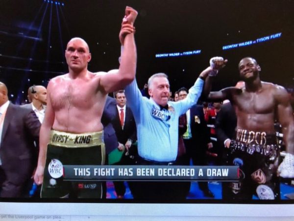 Controversial decision Tyson Fury v Deontay Wilder Ends in a draw after two brutal knockdowns of Fury by Wilder