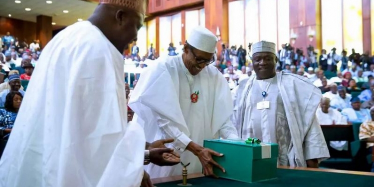 President Buhari presenting the 2020 appropriation bill to the 9th National Assembly